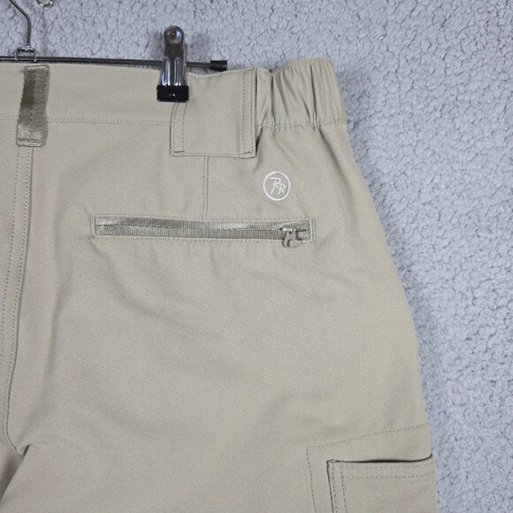Railrider Cargo Pants Men Size Large (33-35) Beige Canvas Stretch Elastic Waist - Picture 7 of 13